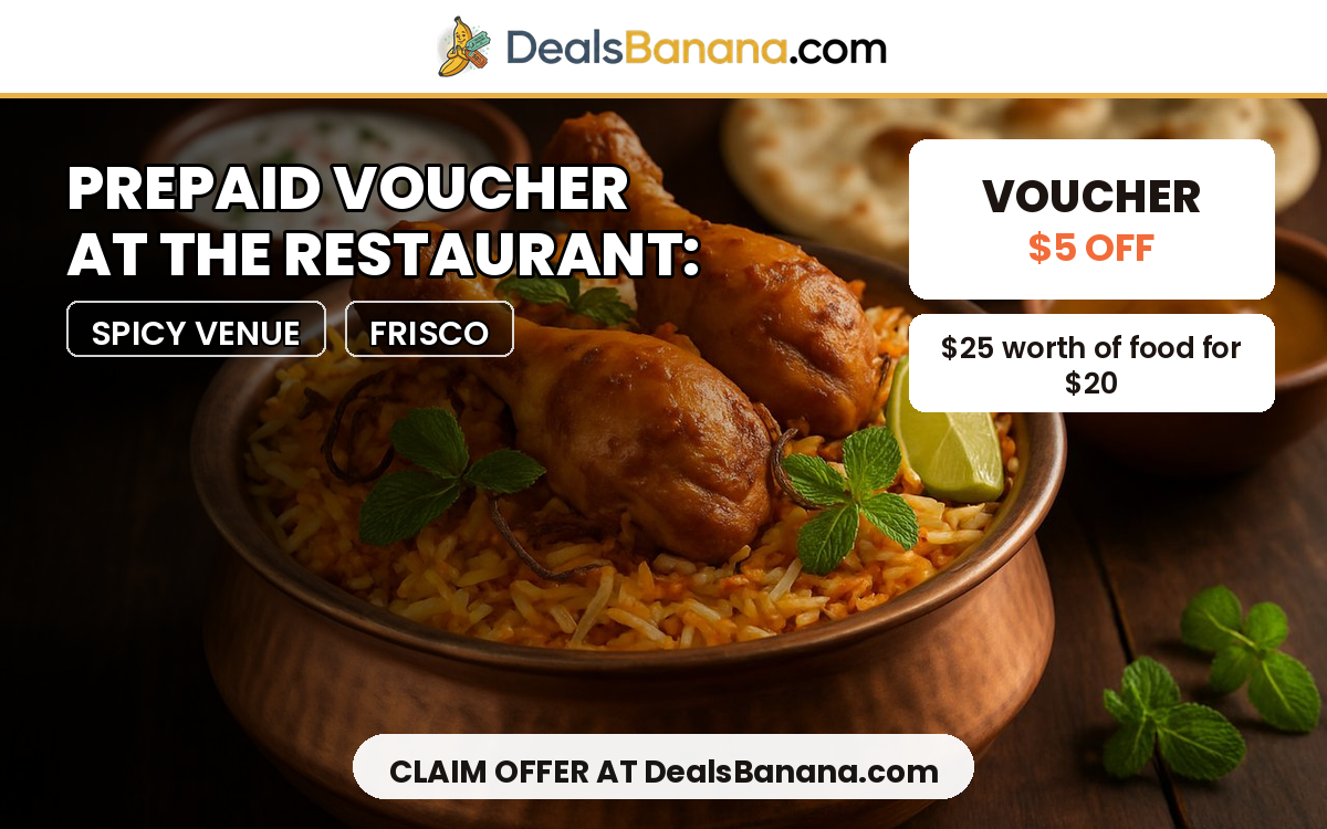 $25 Food & Drink Voucher for $20