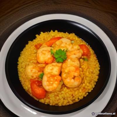 Paneer / Chicken / Shrimp Fried Rice — AI illustration, not a photo