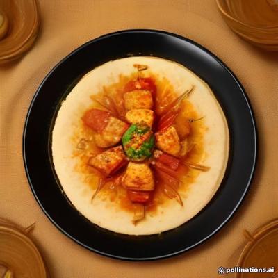 Paneer Tikka Kebab — AI illustration, not a photo