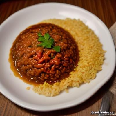 Dum / Bhagara Rice — AI illustration, not a photo