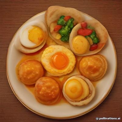 Puffs (Veg, Egg, Chicken) — AI illustration, not a photo