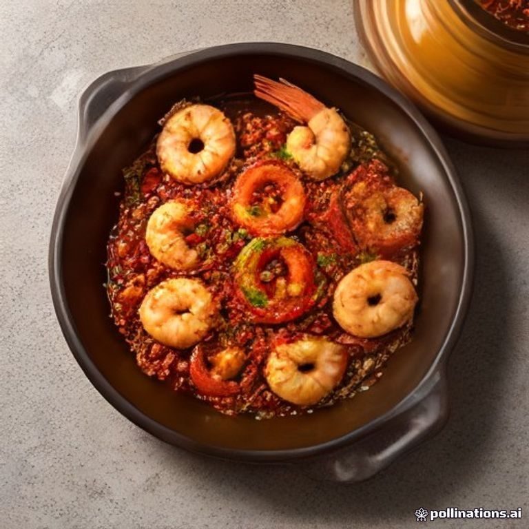 Shrimp Pepper Fry — AI illustration, not a photo
