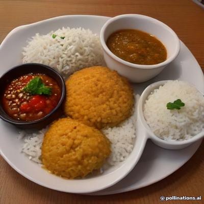 Non-Veg Thali — AI illustration, not a photo