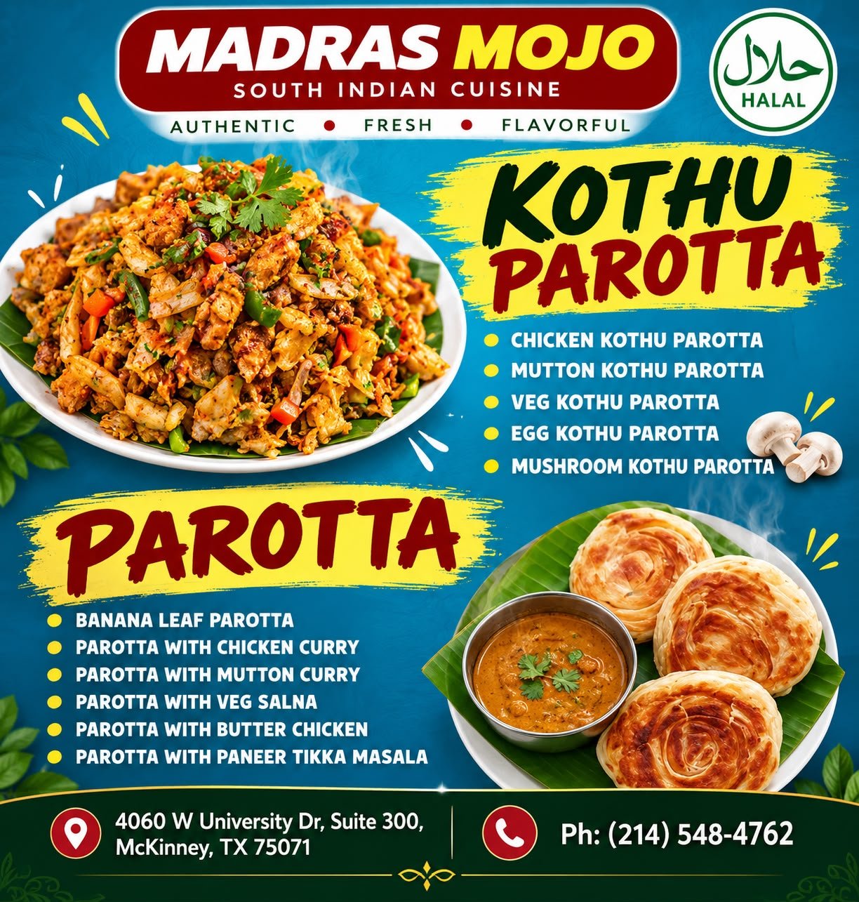 Madras Mojo, McKinney, TX promotional poster