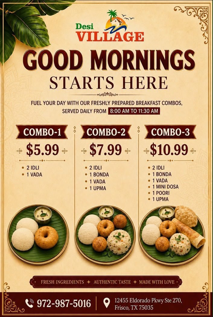 Desi Village, Frisco, promotional poster