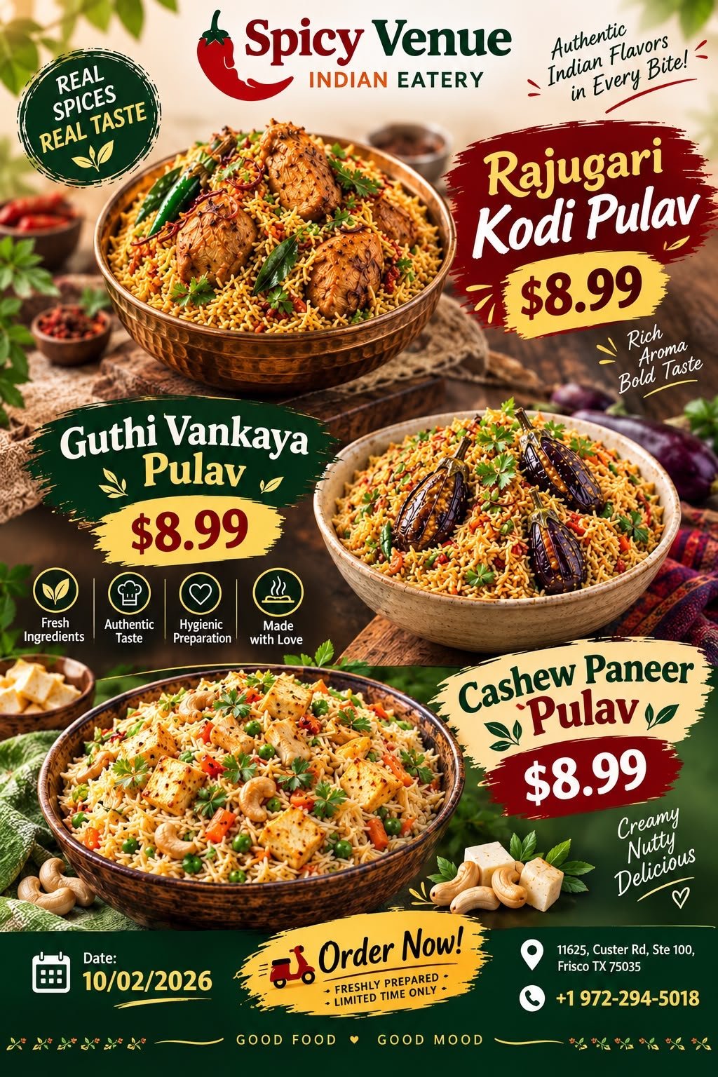 Spicy Venue promotional poster