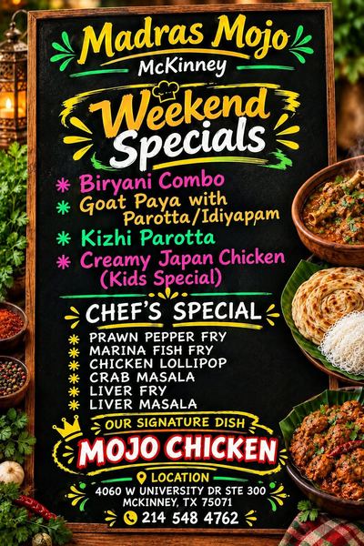 Madras Mojo, McKinney, TX promo poster